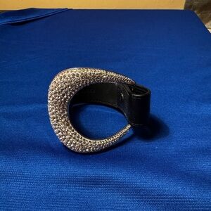 Elegant Swarovski Buckle Silver Crystal Women's Bracelet